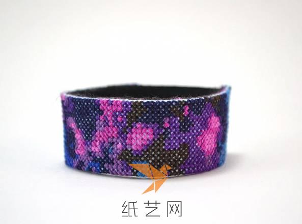这样一个星空十字绣手镯就制作完成啦